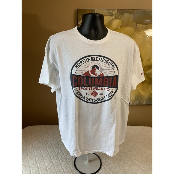 Columbia Sportswear Northwest Original Graphic White Shirt Men’s Size XL - Picture 2 of 15